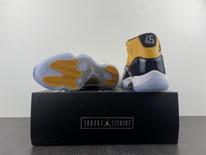 air jordan 11 retro black yellow ct8012-118