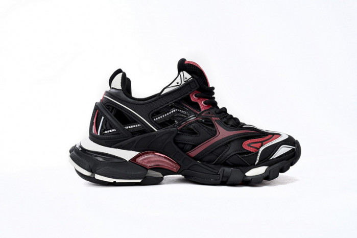 belanciaga Track 2 Sneaker Military Black White Red 568614 W2GN3 6000