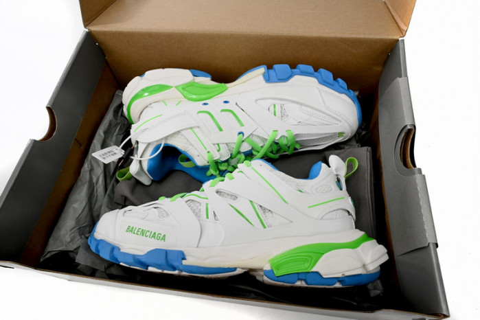Ba*len*cia*ga tess s.green, white, and blue 542436 w2bc3 0285